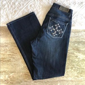✨ Firefly Women’s Bootcut Jeans – Size 10 – Silver Studded, Thick Stitch – EUC